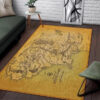 Lord Of The Rings Map Of Middle Earth Area carpet Rug