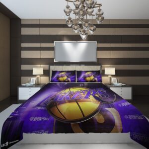 Los Angeles Lakers 3 NBA Basketball ize Duvet Cover and Pillowcase Set Bedding Set
