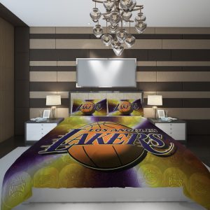 Los Angeles Lakers 4 NBA Basketball ize Duvet Cover and Pillowcase Set Bedding Set