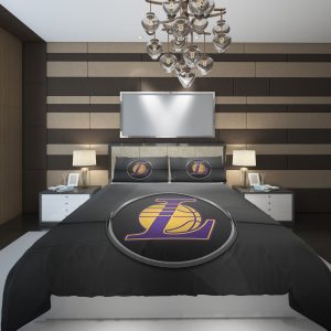 Los Angeles Lakers NBA Basketball ize Duvet Cover and Pillowcase Set Bedding Set