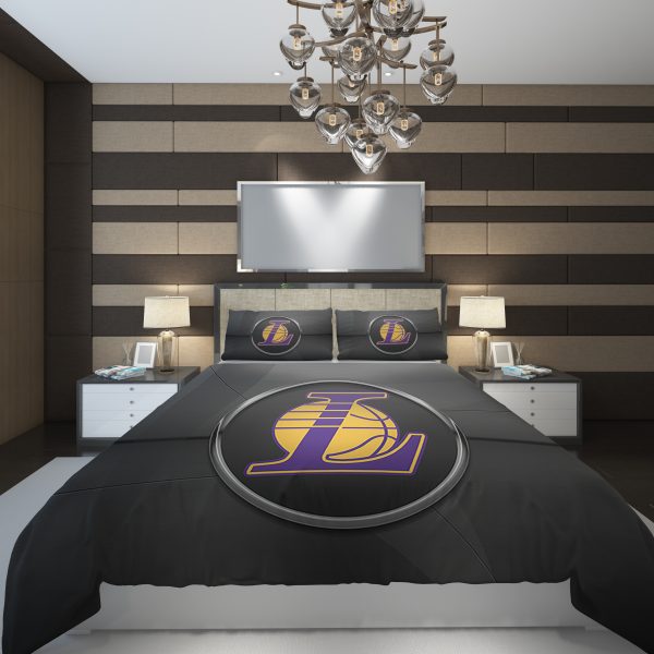 Los Angeles Lakers NBA Basketball ize Duvet Cover and Pillowcase Set Bedding Set
