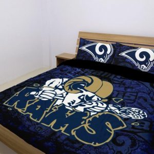 Los Angeles Rams Duvet Cover and Pillowcase Set Bedding Set 1045