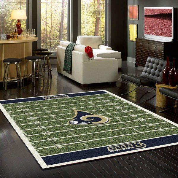 Los Angeles Rams Rug Team Home Field Carpet Living Room Rugs