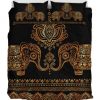 Lotus Elephants Duver Duvet Cover and Pillowcase Set Bedding Set