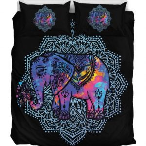 Love Elephants Duver Duvet Cover and Pillowcase Set Bedding Set