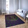Manchester Giants Basketball Club Logo Green Polka Dots Carpet Living Room Rugs