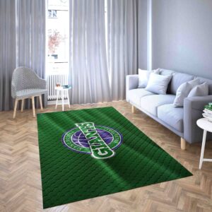 Manchester Giants Basketball Club Logo Grenn 3D Impressive Carpet Living Room Rugs