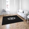 Manchester United Football Club Mysterious Black Carpet Living Room Rugs