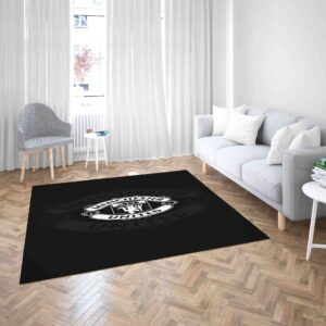 Manchester United Football Club Mysterious Black Carpet Living Room Rugs