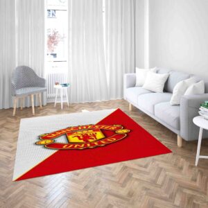 Manchester United Football Red And White Carpet Living Room Rugs
