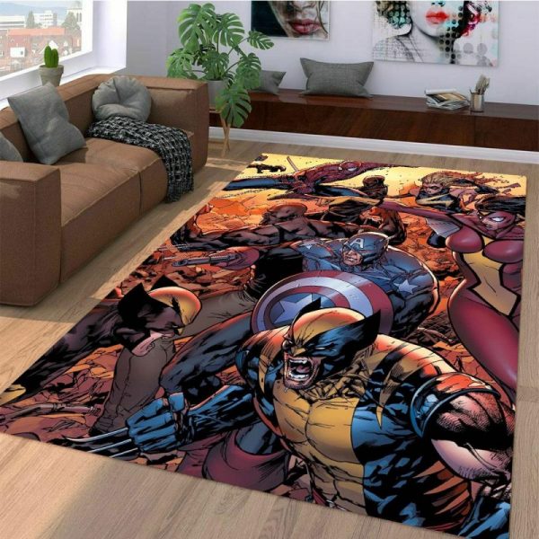 Marvel Comic Superheroes Living Room Rugs Carpet