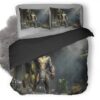 Marvel Thanos And Halo Spartan Hr Duvet Cover and Pillowcase Set Bedding Set