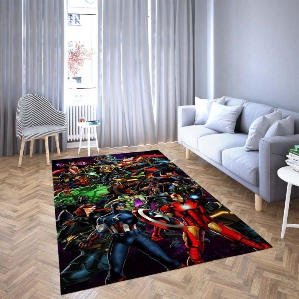 Marvel The Arvengers Ironman and Captain America Carpet Living Room Rugs