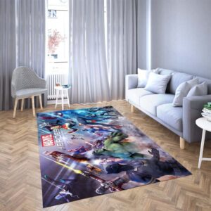 Mavel The Arvengers Captain America And Spiderman And Hulk Carpet Living Room Rugs