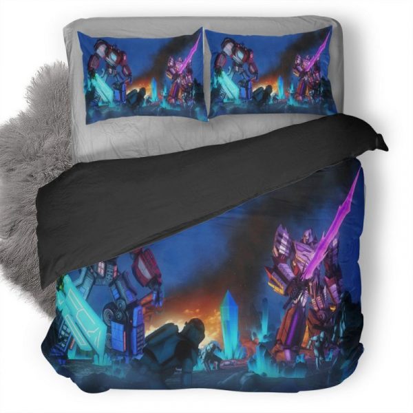 Megatron Optimus Prime Transformers Eg Duvet Cover and Pillowcase Set Bedding Set