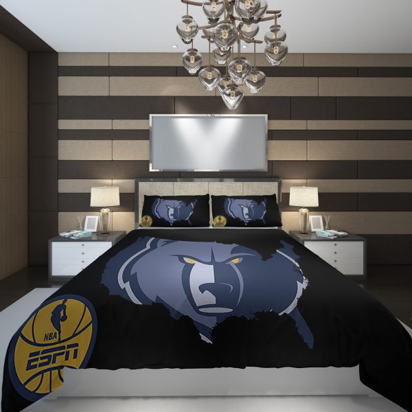 Memphis Grizzlies 88 NBA Basketball ize Duvet Cover and Pillowcase Set Bedding Set