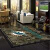 Miami Dolphins Camo Carpet Living Room Rugs