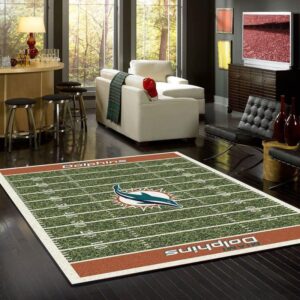 Miami Dolphins Rug Team Home Field Carpet Living Room Rugs