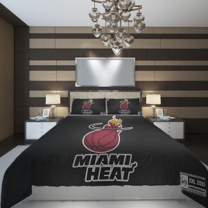 Miami Heat NBA Basketball ize Duvet Cover and Pillowcase Set Bedding Set