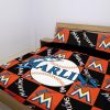 Miami Marlins Duvet Cover and Pillowcase Set Bedding Set 1048