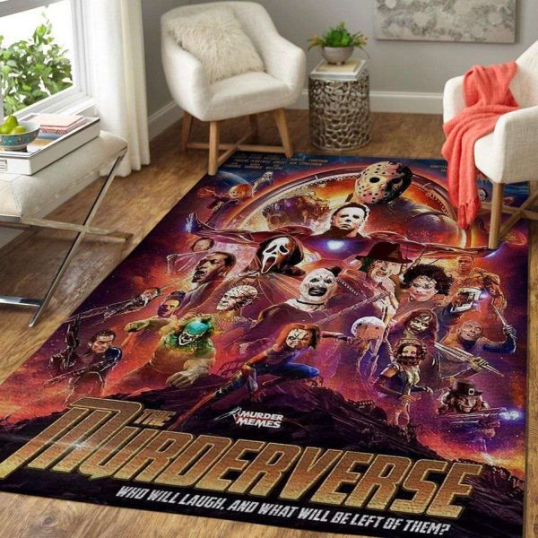 Michael Myers Jason Voorhees The Muderverse Carpet Living Room Rugs