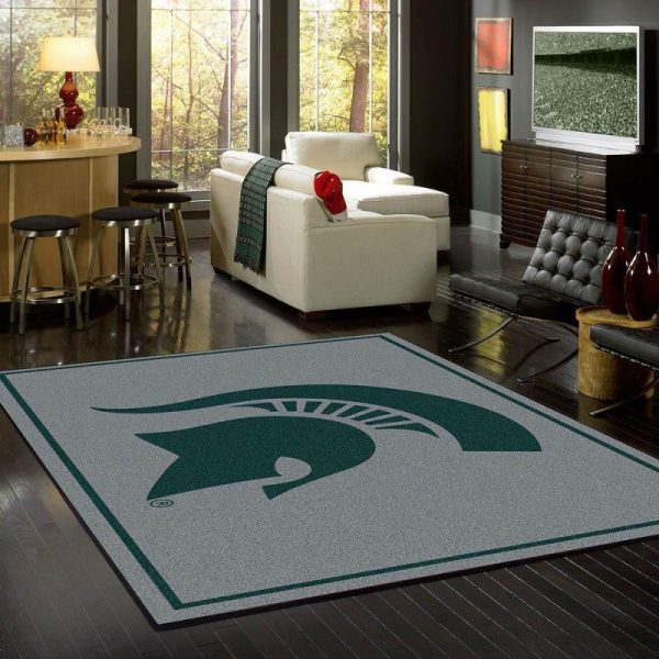 Michigan State Rug Team Spirit Gray Carpet Living Room Rugs