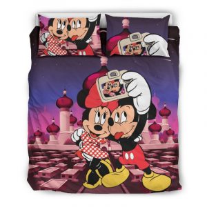 Mickey Minnie Disney 257 Duvet Cover and Pillowcase Set Bedding Set