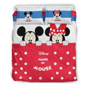 Mickey Minnie Disney 462 Duvet Cover and Pillowcase Set Bedding Set