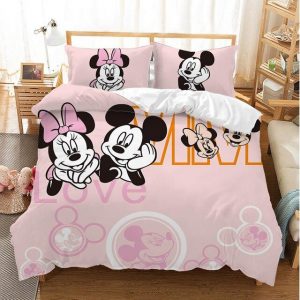 Mickey Minnie Mouse 221 Duvet Cover and Pillowcase Set Bedding Set