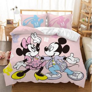 Mickey Minnie Mouse 222 Duvet Cover and Pillowcase Set Bedding Set