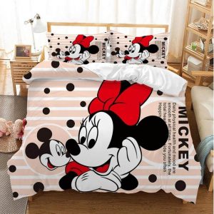 Mickey Minnie Mouse 224 Duvet Cover and Pillowcase Set Bedding Set