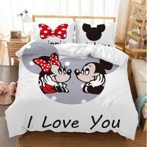 Mickey Minnie Mouse 232 Duvet Cover and Pillowcase Set Bedding Set