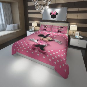 Mickey Minnie Mouse Duvet Cover and Pillowcase Set Bedding Set