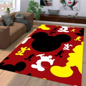 Mickey Mouse Silhouette Living Room Rug Carpet