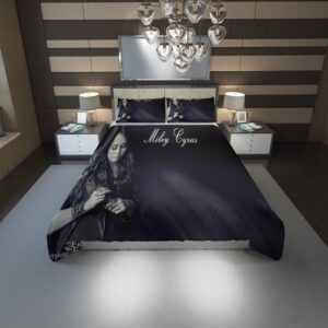Miley Cyrus Hd Duvet Cover and Pillowcase Set Bedding Set 1198