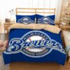 Milwaukee Brewers 2 Duvet Cover and Pillowcase Set Bedding Set