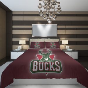 Milwaukee Bucks5 NBA Basketball ize Duvet Cover and Pillowcase Set Bedding Set