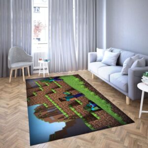 Minecraft steve game favorite Carpet Living Room Rugs 1