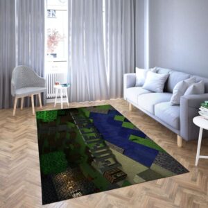 Minecraft steve game favorite Carpet Living Room Rugs 15