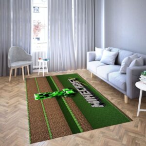 Minecraft steve game favorite Carpet Living Room Rugs 19