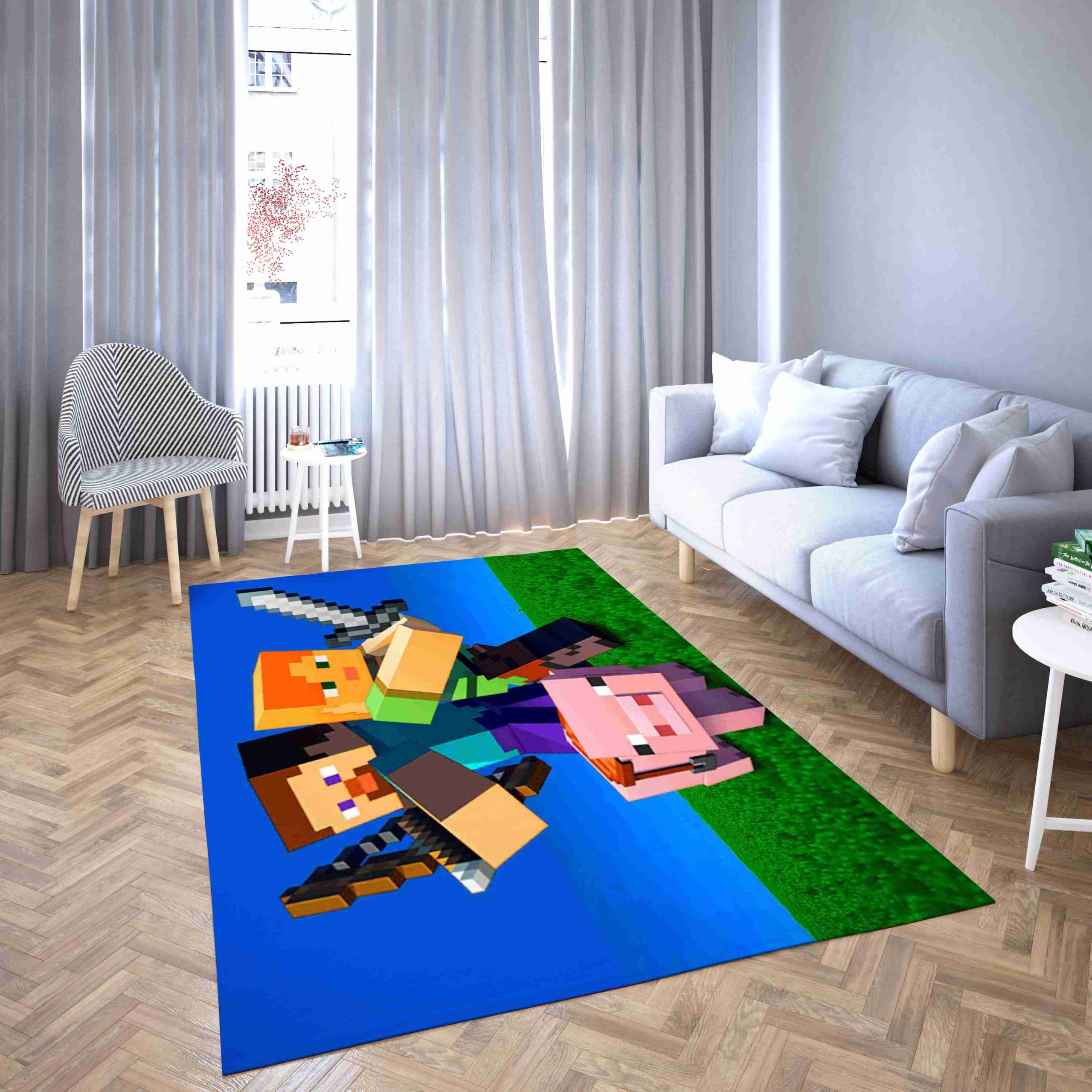 Minecraft the best game Living Room Rug Carpet