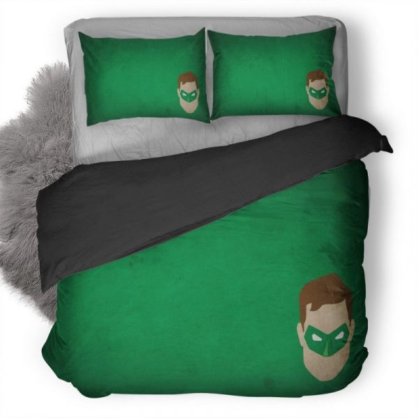 Minimalism Green Lantern Hd Duvet Cover and Pillowcase Set Bedding Set