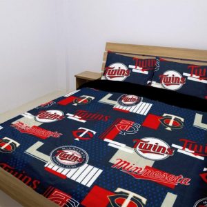 Minnesota Twins Duvet Cover and Pillowcase Set Bedding Set 1036