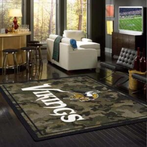 Minnesota Vikings Camocarpet Living Room Rugs