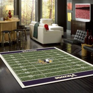 Minnesota Vikings Rug Team Home Field Carpet Living Room Rugs