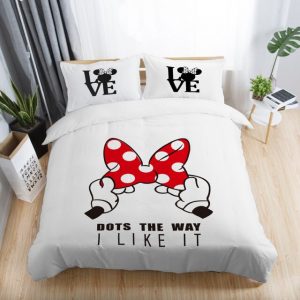 Minnie Mickey Disney 222 Duvet Cover and Pillowcase Set Bedding Set