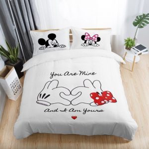 Minnie Mickey Disney 223 Duvet Cover and Pillowcase Set Bedding Set