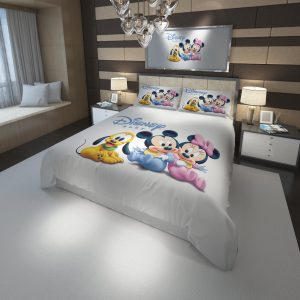 Minnie Mickey Mouse 2 Duvet Cover and Pillowcase Set Bedding Set