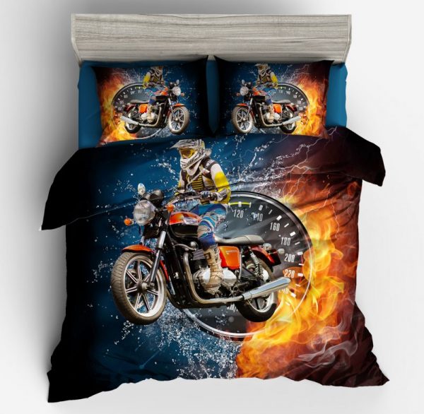 Moto Duvet Cover and Pillowcase Set Bedding Set