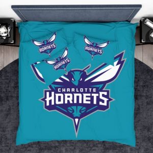 NBA Charlotte Hornets Duvet Cover and Pillowcase Set Bedding Set